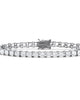 13.32 TCW Princess-Cut Cubic Zirconia .925 Sterling Silver Tennis Bracelet - thumbnail