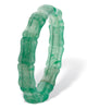 Genuine Green Jade Bamboo Style Stretch Bracelet - thumbnail
