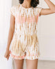 Bamboo Tie Dye Romper in Peach - thumbnail