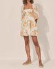 Blake Tie Back Mini Dress in Peach - thumbnail