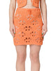 Cat Crochet Skirt in Orange - thumbnail