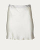 Madison Silk-Satin Mini Slip Skirt in Ivory - thumbnail