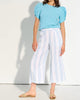 Cropped Wide Leg Pants in Sunny Stripes - thumbnail