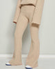 Ribbed-Knit Straight-Leg Pants in Beige - thumbnail