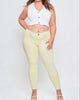 Plus Size Hyper Stretch Skinny Jean in Banana Cream - thumbnail