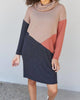 Diagonal Color Block Mini Dress in Multi - thumbnail