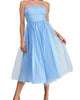 Lucienne Tulle Strapless Dress in Blue - thumbnail