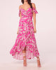 Mahalo Dress in Fuchsia/Cream - thumbnail