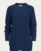 Ribbed-Knit Cotton Sweater in Navy - thumbnail