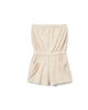 Jaclyn Loop Terry Strapless Romper in Sugar - thumbnail