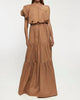 One Shoulder Puff Sleeve Maxi Dress in High Vibrations - thumbnail