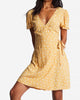 Hot Tropics Mini Wrap Dress in Goldie - thumbnail