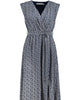 California Dreaming Aeries Wrap Dress in Navy Mosaic - thumbnail