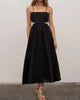 Mindy Scalloped Mini Dress in Black - thumbnail