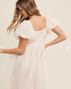 Genie Puff Sleeve Dress in Ivory - thumbnail