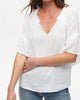 Savannah Gauze Top in White - thumbnail