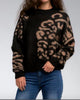 Leopard Sweater in Black Tan - thumbnail