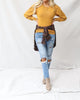 Puff Sleeve Sweater in Mustard - thumbnail