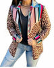 Leopard And Serape Zip Up Top in Multi - thumbnail