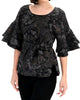 Laszlo Top in Black Floral - thumbnail