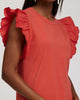 Juliette Eyelet Sleeve Top in Sailor Red - thumbnail