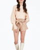 Misha Cropped Ribbed-Knit Sweater in Watermelon - thumbnail