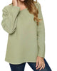 Medium Weight Waffle Top in Olive Branch - thumbnail