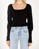 Square Neck Sweater in Black - thumbnail