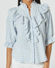 The Jill Ruffle Top in Light Blue - thumbnail