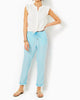Taron Linen Pant in Celestial Blue X Resort White - thumbnail