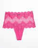 So Fine Lace High Cut Thong in Pink Orchid - thumbnail