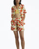 Strawberry-Print Linen-Blend Shorts in Beige - thumbnail