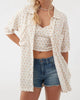 Tricia Daisy Button-Up Top in Winter White - thumbnail