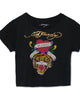 Tiger Heart Baby Tee in Black - thumbnail