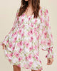 Dreamy Floral Dress In Cream - thumbnail
