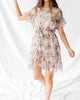 Blooming Floral Ruffled Mini Dress In Lavender - thumbnail