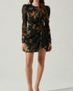 Cindy Dress In Black Orange Burnout - thumbnail