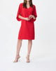 Draped Sleeve Shift Dress In Magma Red - thumbnail
