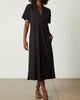 Nora Midi Dress In Black - thumbnail