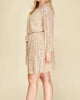 Long Sleeve Sequin Dress Plus In Champagne - thumbnail