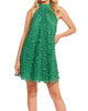 Halter Swing Mini Dress In Seaglass Petal - thumbnail
