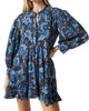 Nolan Dress In Blue Sunflowers - thumbnail
