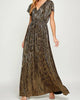 Holiday Dress In Black Gold - thumbnail