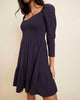 Noel Babydoll Dress In Navy - thumbnail