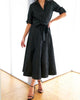 Laine Moire Jacquard Dress In Black - thumbnail