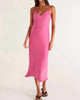Selina Slip Midi Dress In French Rose - thumbnail