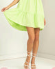 Sleeveless Ruffled Mini Dress In Chartreuse - thumbnail