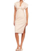 Vegan Leather Mini Dress In Ivory - thumbnail