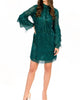 Zanotti Dress In Glitter Pine - thumbnail