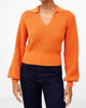 Mozart V-Neck Collar Sweater in Burnt Orange - thumbnail